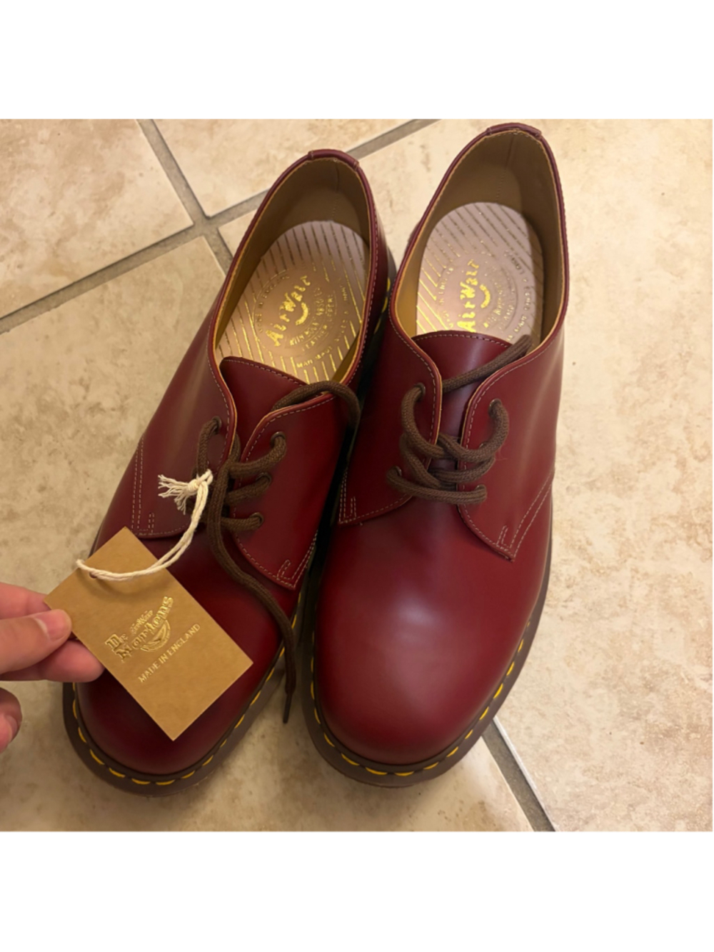 Men's Dr. Martens 1461 Made in England Burgundy Size 11